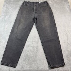 Levis 560 Jeans Mens 38x32 (Fits 34x32) Black Loose Tapered Leg Orange Tab 90s